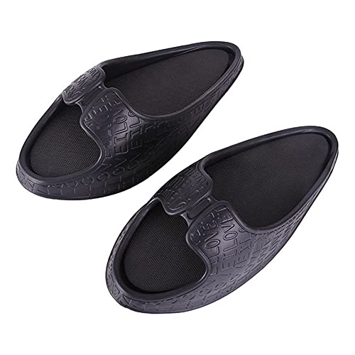 HE TUI Zapatillas De Pierna Adelgazantes para Mujer, Zapatos De Sacudida De Masaje Elástico para Pérdida De Peso para Corregir La Postura Jorobada Y Aliviar El Dolor De Pie,Negro,M