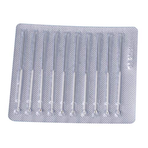 HEALLILY 200Pcs 0. 25X13mm Agujas de Acupuntura de Acero Inoxidable Desechables para El Dolor de La Pierna Trasera Masaje Aguja Aguja de Cuidado de La Salud para Mujeres Hombres