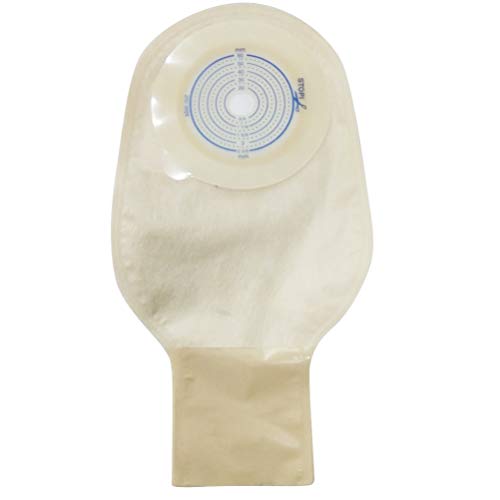 HEALLILY Bolsas de Ostomía con Bolsa Drenable de 10 Piezas con Cierre Bolsas de Colostomía Sistema de Una Pieza Cortado para Adaptarse a 20-60 Mm