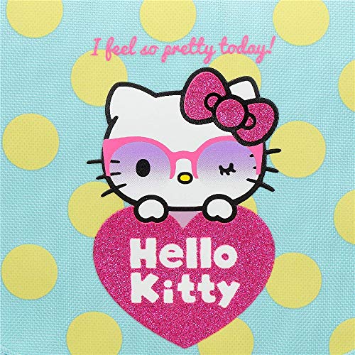 Hello Kitty Pretty Glasses mochila Saco Verde 30x40 cms Poliéster