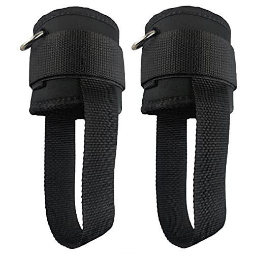 HemeraPhit Ejercicio máquina Ajustable Correas de Tobillo Pierna el Entrenamiento Equipo de Gimnasio y Bodybuilding, 1 par(Negro)