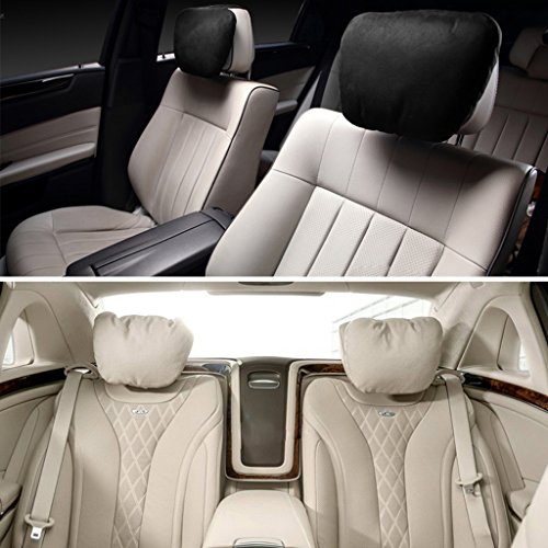 hergon almohada de viaje, 2 unidades universal Auto reposacabezas almohada cervical Clase S Ultra Suave Cojín para Mercedes Benz Maybach, beige, pequeño