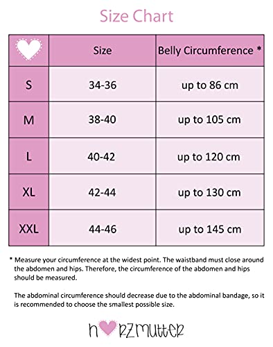 Herzmutter Soporte Banda posparto - Banda Abdominal - Cinturón de recuperación de Maternidad - Corsé elástico - Talladora del Cuerpo Mujer - Recuperación-Ajustable-Apoyar - 3500 (S, Beige)