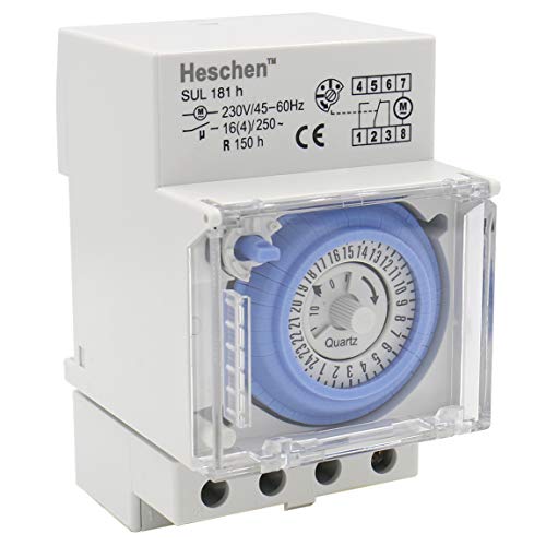 Heschen SUL 181h 230 VAC 45-60Hz 24 horas 35 mm carril DIN