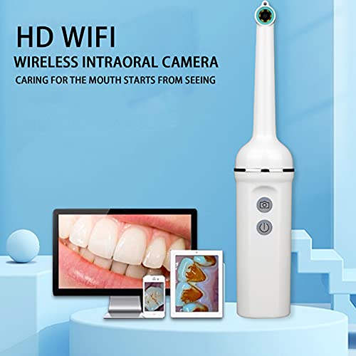 HHYGR Endoscopio Intraorale Visual HD, Laringoscopio de Espejo Dental Oral, Cámara de Observación Oral de 6 Luces Led, Compatible con Android E iOS