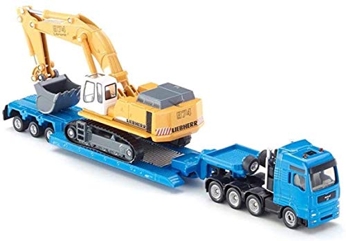 hjj Modelo de automóvil Modelo de Juguete para niños Trailer con Excavator Skuc1847 Colección de Regalos Modelo de Juguete jianyou