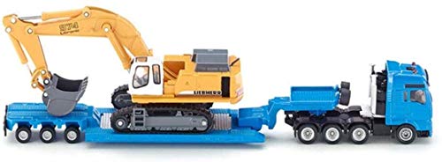 hjj Modelo de automóvil Modelo de Juguete para niños Trailer con Excavator Skuc1847 Colección de Regalos Modelo de Juguete jianyou