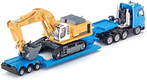 hjj Modelo de automóvil Modelo de Juguete para niños Trailer con Excavator Skuc1847 Colección de Regalos Modelo de Juguete jianyou