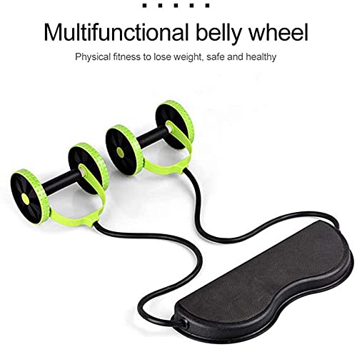 HJJ Multi función Double AB Rueda de Rodillo, Ejercicio para el hogar Equipo de Entrenamiento Abdominal de la Cintura Diseño de Placa de Giro para Hombre y Mujeres Gimnasio Fitness