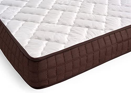 HOGAR24 ES Cama Completa - Colchón Viscobrown Reversible + Somier Basic + 4 Patas + Almohada Fibra, 90x190