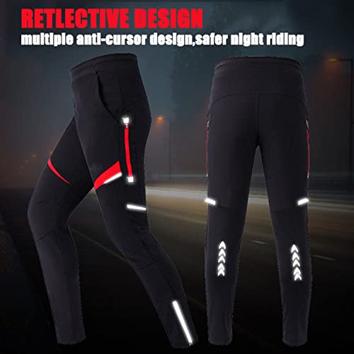 Hombre Mujere Ciclismo Pantalones De Ciclismo Inviernopoliéster Bicicleta Pantalones Pantalones/Sobrepantalón Pantalones Cortos Ropa Interior Resistente,Verde,XXL