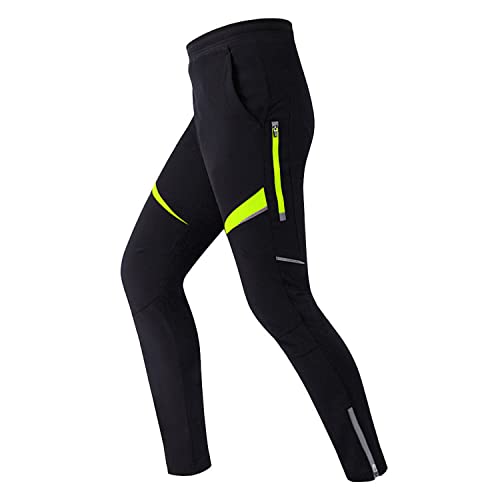 Hombre Mujere Ciclismo Pantalones De Ciclismo Inviernopoliéster Bicicleta Pantalones Pantalones/Sobrepantalón Pantalones Cortos Ropa Interior Resistente,Verde,XXL