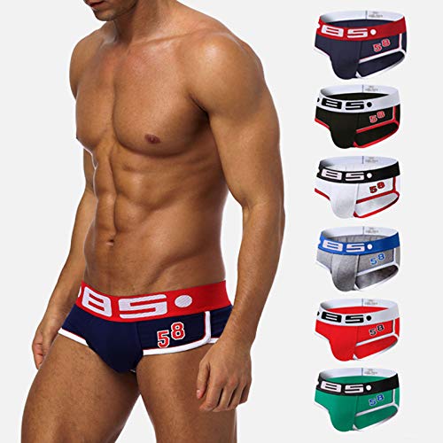 Hombres Calzoncillos De algodón de Color sólido Calzoncillo Transpirables y Cómodos Tangas para Hombre Slips Ropa Interior Calzoncillos Bóxer Thong Deportivo Algodón Suave Deporte(Blanco)