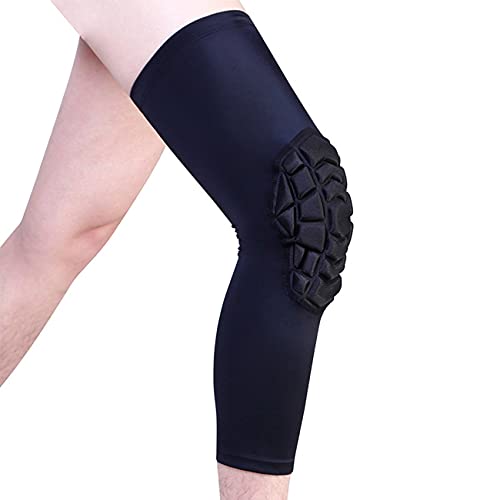 Hombres Mujeres Deportes Soporte para la rodilla Mangas de compresión transpirables Dolor en las articulaciones Alivio de la artritis Correr Fitness Soporte elástico para envolver - Negro L