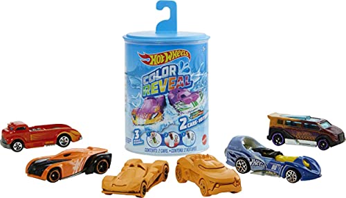 Hot Wheels Color Reveal, coche de juguete que cambia de color con el agua, modelo surtido (Mattel GYP13)