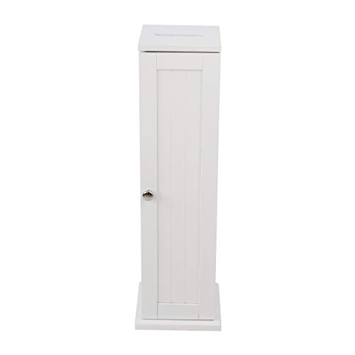 House & Homestyle Ashby - Soporte para Inodoro de pie para baño (Acabado de Madera Blanca, MDF, 65 x 19,5 cm)