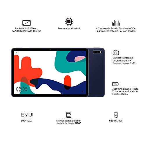 HUAWEI MatePad 10.4 - Tablet de 10.4" con Pantalla FullHD (WiFi, RAM de 4GB, ROM de 64GB, EMUI 10.0, Huawei Mobile Services), Color Gris