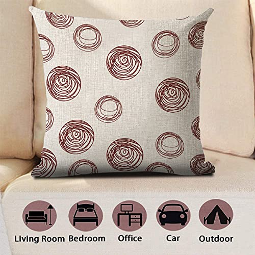 HuiSiFang Funda de Cojín Algodón Lino, 45 x 45cm Funda de Almohada geométrico para Sofá Cama, Decoración para Hogar, Juego de 6