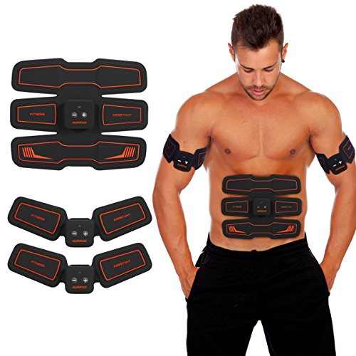 Hurrise Ems Electroestimulador Muscular Abdominales Cinturón, Tonificador Del Abdomen/Cintura/Pierna/Brazo Para 6 Modos