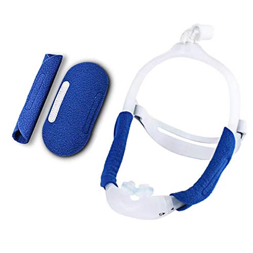 HYRL Paquete de 2 Almohadillas Protectoras para arnés de Cabeza con Ventilador Universal para CPAP | Antideslizante Cómodo previene Las Marcas y la sangría de la Diadema, Azul