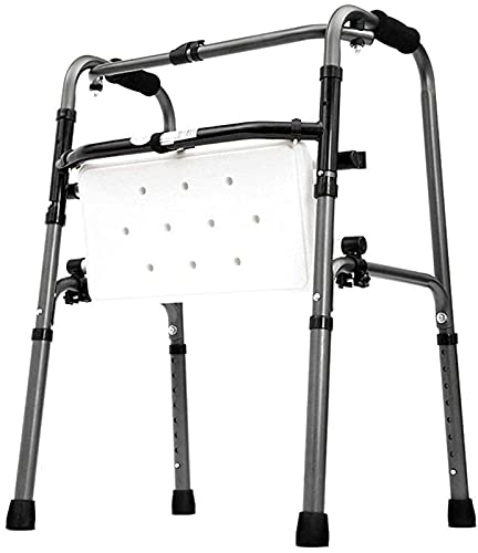 hyywmgx Silla de Ducha Plegable Andador con Andador, Andador geriátrico para Ancianos de Servicio Pesado, Bastidor para Caminar con Ayuda de Movilidad de Altura Ajustable, muleta de Acero