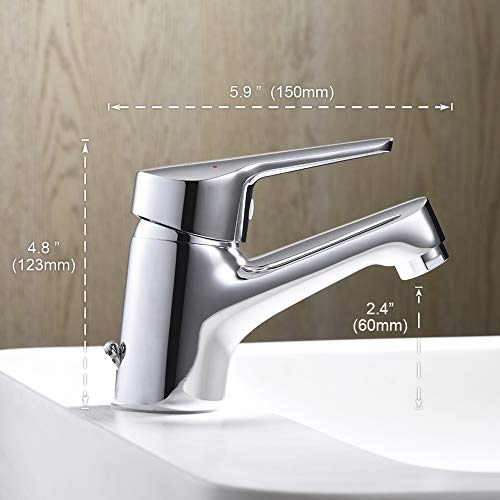 Ibergrif M11050 Roma, Grifo Baño Clásico, Mezclador Monomando para Lavabo, Cromo, Plata