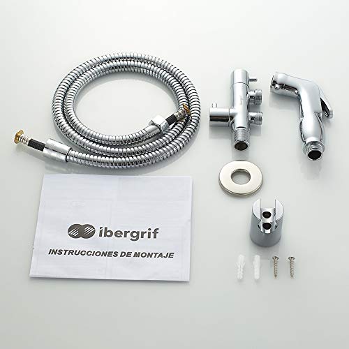 Ibergrif M22005, Grifo de Bidé con Hidro Agua Fría, Monomando Empotrar para Higiene Íntima, Cromo