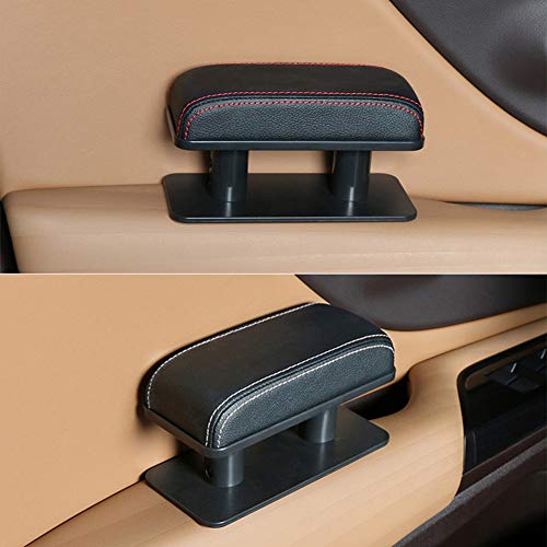 ihreesy Codo Izquierdo Cojín Apoyabrazos Coche Soporte para Codo Reposabrazos Universal Car Left Interior Apoyabrazos Pad Mano Izquierda Codo Soporte Cojín,Negro