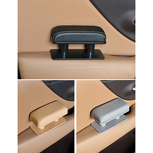 ihreesy Codo Izquierdo Cojín Apoyabrazos Coche Soporte para Codo Reposabrazos Universal Car Left Interior Apoyabrazos Pad Mano Izquierda Codo Soporte Cojín,Negro