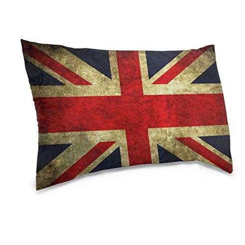 iksrgfvb Fundas de Almohada 16X24 Pulgadas Vintage Bandera Inglesa Fundas de Almohada Sofá Coche Funda de cojín Decorativo para el hogar 40X60CM