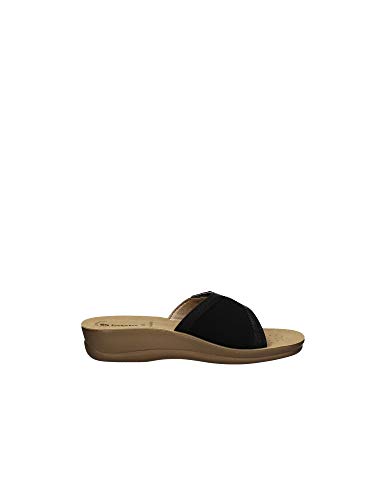 inblu Valeria - Chanclas sanitarias para mujer con tira ajustable y inserto de licra para problemas de hallux Valgo modelo VR-58 negro Negro Size: 36 EU