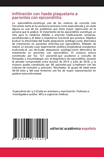 Infiltración con lisado plaquetario a pacientes con epicondilitis: Medicina Regenerativa