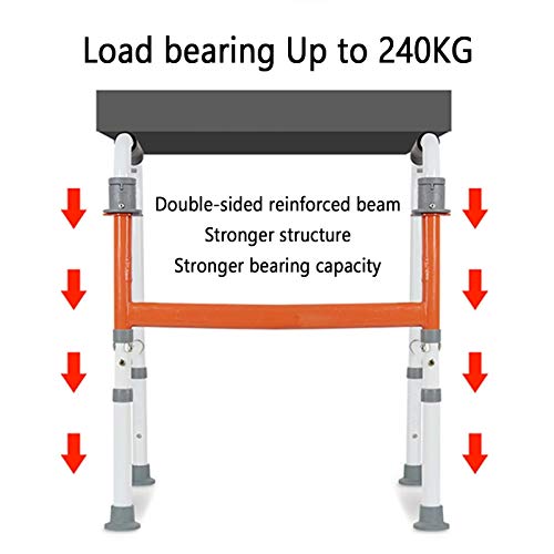 Inodoro Marco de Seguridad，Baño Barras de Agarre, Pasamanos de Baño con Altura Regulable, Pasamanos para Adultos Mayores para Mayor, Minusválido, y Ayuda para Discapacitados