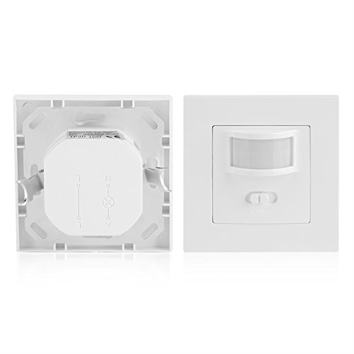 Interruptor Luz con Sensor Interruptor Control Movimiento Sensor de Movimiento Detector Interruptor Ac 110v-240v Pir Sensor Infrarrojo Pasivo Universal Ocupación Inteligente Control de Iluminación