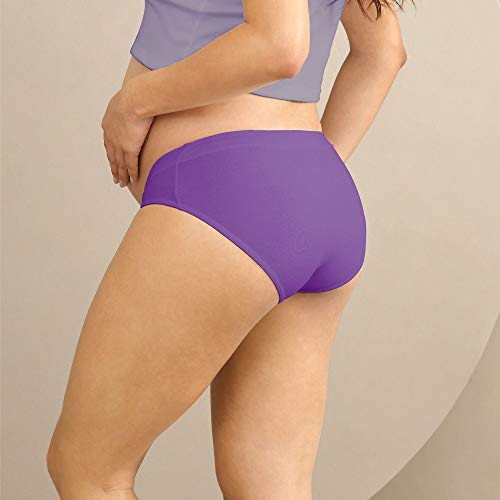 Intimate Portal Mujer Braguitas de Bikini Premamá Debajo la Barriga Bragas Postparto Algodón PK de 6 Negro M