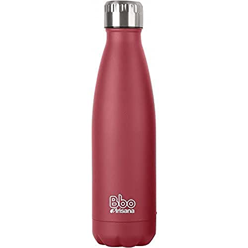 Irisana BBO Botella termo con funda, Rojo, 500 ml