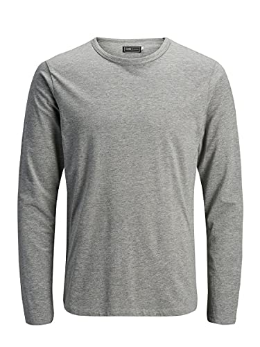 Jack & Jones Storm Sweat - Camiseta de manga larga con cuello redondo para hombre, Grau (LIGHT GREY MELANGE JJ LIGHT GREY MELANGE), 50