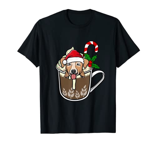 Jack Russel sentado en cacao caliente chocolate bebida de navidad Camiseta