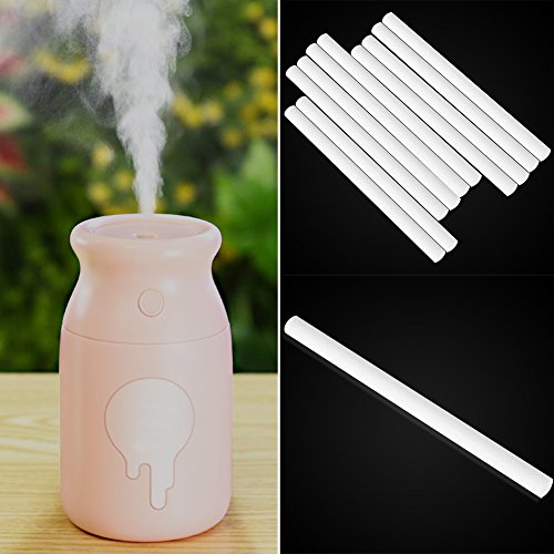 Jadeshay Palitos de algodón de Filtro - 10 Paquetes de palitos de Esponja Repuestos Mechas de Repuesto - Humidificador USB Esponjas de Repuesto Stick de Repuesto