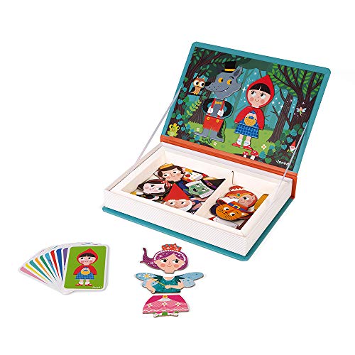 Janod - Magneti'Book Cuentos - Juego Educativo Magnético de 40 Piezas - Desarrolla la Motricidad Fina y la Imaginación - A partir de 3 Años, J02588