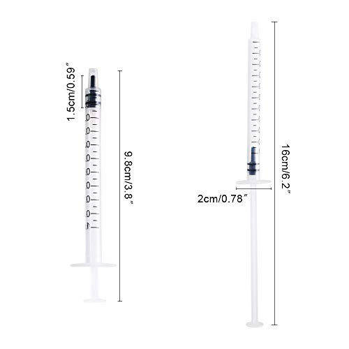 Jeringa de plastico ETSAMOR 70Pz Jeringa sin aguja 1 ml para mascotas Agregar jeringas de dispensado de tinta