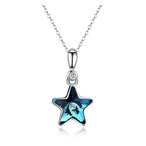 JIAQ Collar de Estrellas for Mujeres S925 STRYLING Silla AHORNA Austria Cristal Collares Collares Baile Fiesta Fine Joyería Mejor Venta