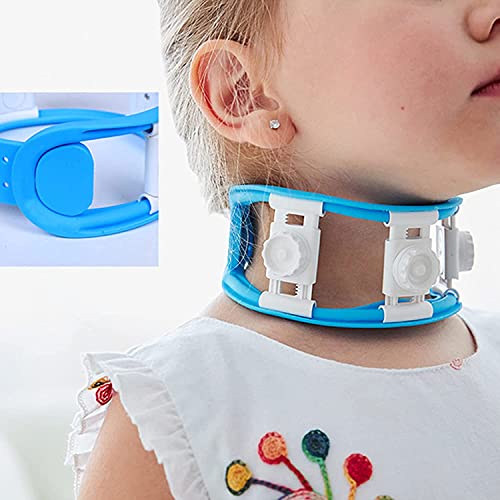 jjff Collar De Cuello para Niños, Cuello con Marco De Tracción Cervical, Soporte Ajustable para El Cuello para Dormir, Soporte para Lesiones, Cuidado Integral del Cuello.