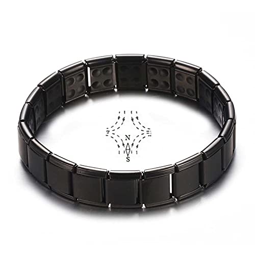 JOMYO Pulseras Magneticas, Magnetoterapia, Pulsera De Energía, Brazaletes Magnéticos De Acero De Titanio, Brazalete De La Energía De La Obesidad De La Pérdida. (Color : 1pcs)