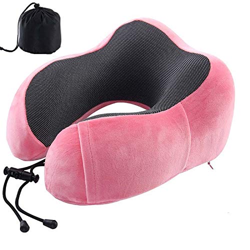 JONJUMP U en forma de espuma de memoria espacio viaje cuello almohadas suave almohada de rebote cuello sólido cuidado de la salud cervical lecho cuña almohada