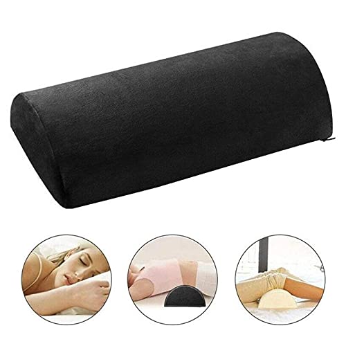 JONJUMP Viaje al aire libre Protable Media Luna Bolster Semi-Roll Almohada Tobillo Apoyo Lumbar Cuello Alivio del Dolor Memory Foam Pad