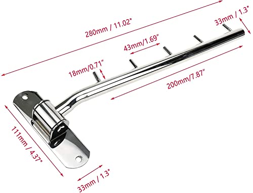 JSF - Percha de pared para ropa, plegable, inoxidable con 5 ganchos para colgar ropa,giratoria, acero inoxidable, con soporte para brazo basculante