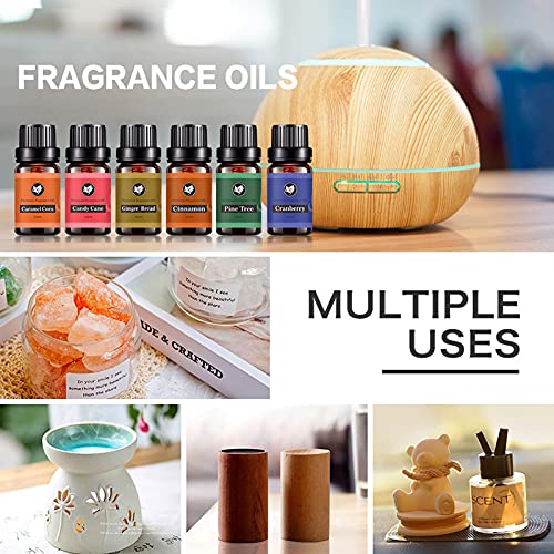 Juego de 6 aceites Esenciales, Juego de Regalo de aceites de aromaterapia de Plantas orgánicas Naturales, 100 aceites difusores de aromaterapia de Grado terapéutico Puro, Juego de aceites Esenciales