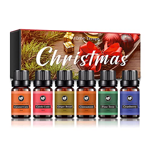 Juego de 6 aceites Esenciales, Juego de Regalo de aceites de aromaterapia de Plantas orgánicas Naturales, 100 aceites difusores de aromaterapia de Grado terapéutico Puro, Juego de aceites Esenciales