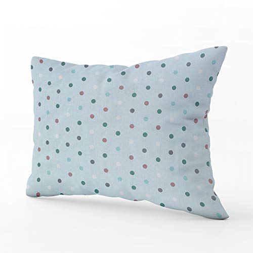 JUNIO Pack de 2 Almohada Para Niños de Micro esferas finas, Almohada relleno de Fibra hueca recubiertos de silicona lavable 30x40 cm, Funda de almohada para bebé de algodón